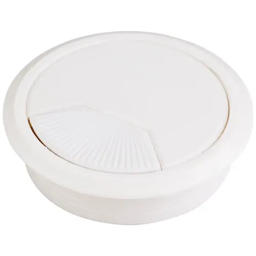 White 3 Piece Adj. Spring Closure Grommet for 75 mm Diameter Hole