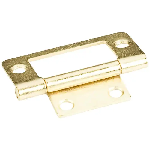 Polished Brass 2" Fixed Pin Flat Back Non-Mortise Hinge - pack of 50 Polished Brass 2" Fixed Pin Flat Back Non-Mortise Hinge - pack of 50