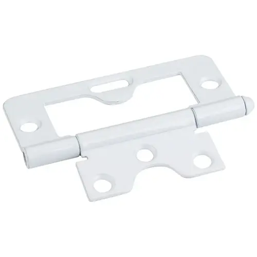 White 3" Swaged Loose Pin Non-Mortise Hinge with 1 Slot White 3" Swaged Loose Pin Non-Mortise Hinge with 1 Slot
