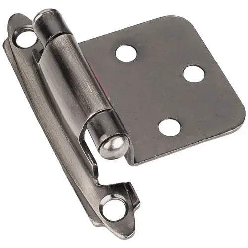 Decorative Self-closing Overlay Hinge, Face Frame Mount - Brushed Dull Nickel - pack of 125 Decorative Self-closing Overlay Hinge, Face Frame Mount - Brushed Dull Nickel - pack of 125
