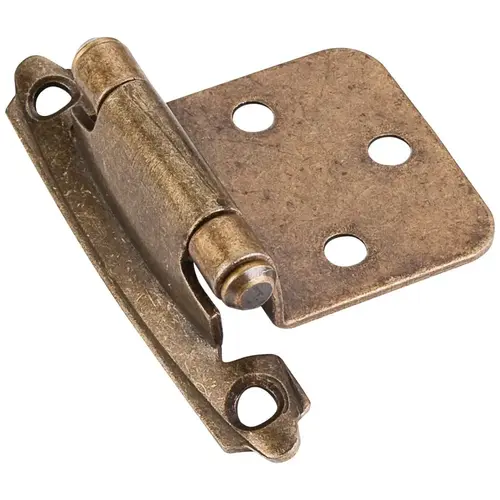 Decorative Self-closing Overlay Hinge, Face Frame Mount - Burnished Brass - pack of 125 Decorative Self-closing Overlay Hinge, Face Frame Mount - Burnished Brass - pack of 125