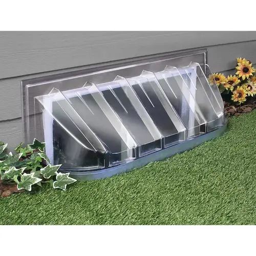 Bubble Window Well Cover, Elongated, 43 x 14 x 12 In.