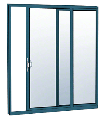 CRL-U.S. Aluminum HS316BBK71 XO Sliding Door Thermally Broken Block Frame Unglazed KD Kit Custom Painted