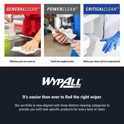 Kimberly-Clark WypAll X60 All Purpose Cleaning Cloth 11.1X16.8 IN HydroKnit White Brag Box - pack of 236 54015