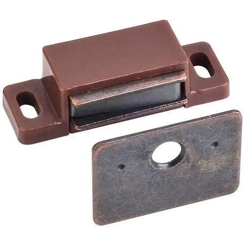 15 lb. Brown Single Magnetic Catch with Bronze Strike and Screws - pack of 10000 15 lb. Brown Single Magnetic Catch with Bronze Strike and Screws - pack of 10000