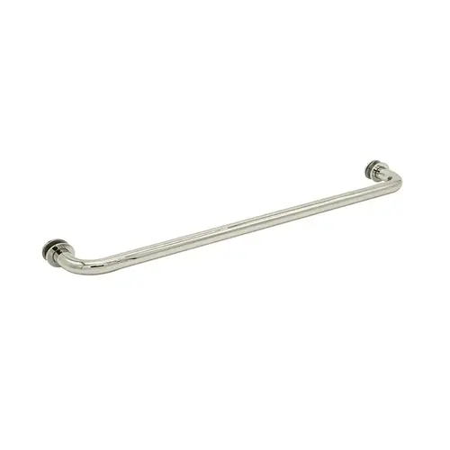 20" Tubular Towel Bar Single-Sided No Washers for 1/4" to 1/2" Glass - Polished Nickel 20" Tubular Towel Bar Single-Sided No Washers for 1/4" to 1/2" Glass - Polished Nickel