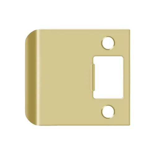 Extended Lip Strike Plate, 2 1/4" x 2-1/2" in Brushed Brass Extended Lip Strike Plate, 2 1/4" x 2-1/2" in Brushed Brass