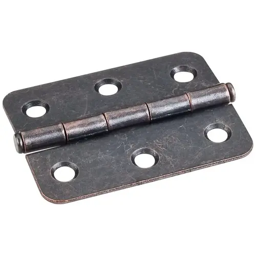 Dark Antique Machined Copper 2-1/2" x 2" Single Full Swaged Radius Corner Butt Hinge - pack of 100 Dark Antique Machined Copper 2-1/2" x 2" Single Full Swaged Radius Corner Butt Hinge - pack of 100
