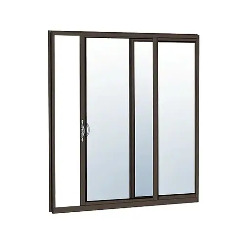 Bronze Anodized XO Sliding Door Thermally Broken Fin Frame Unglazed KD Kit with Screen Bronze Anodized XO Sliding Door Thermally Broken Fin Frame Unglazed KD Kit with Screen