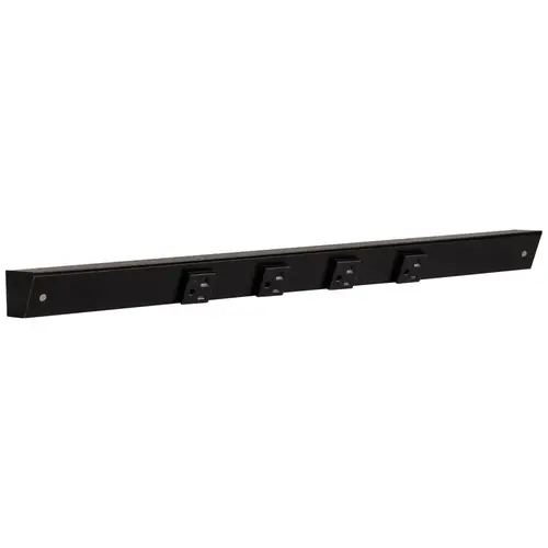 24" Slim Angle Power Strip, Black Finish, Black Receptacles 24" Slim Angle Power Strip, Black Finish, Black Receptacles