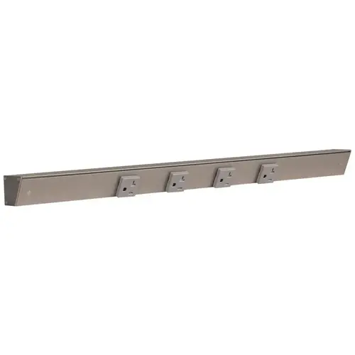 24" Slim Angle Power Strip, Satin Nickel Finish, Grey Receptacles 24" Slim Angle Power Strip, Satin Nickel Finish, Grey Receptacles