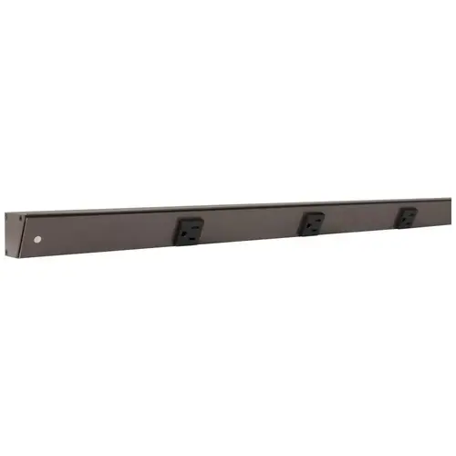 72" Slim Angle Power Strip, Bronze Finish, Black Receptacles 72" Slim Angle Power Strip, Bronze Finish, Black Receptacles