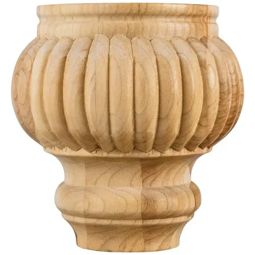4-1/2" W x 4-1/2" D x 4-1/2" H Maple Reed Bun Foot 4-1/2" W x 4-1/2" D x 4-1/2" H Maple Reed Bun Foot