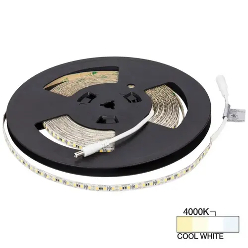 32 Ft, 225 Lumens/Ft. 12-volt Standard Output LED Tape Light, Single-White, Cool White 4000K