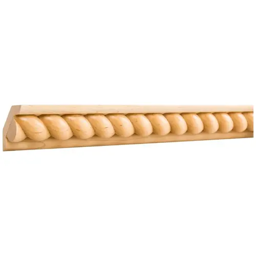 1-1/16" D x 2-3/4" H Hard Maple Rope Corner Moulding - 96" Length 1-1/16" D x 2-3/4" H Hard Maple Rope Corner Moulding - 96" Length