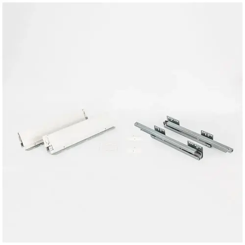 500 mm Deep x 86 mm Height Full Ext. Heavy Duty Soft-close Metal Drawer Box System with 10 mm Dowels - pack of 4 500 mm Deep x 86 mm Height Full Ext. Heavy Duty Soft-close Metal Drawer Box System with 10 mm Dowels - pack of 4