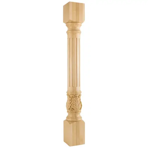 5" W x 5" D x 42" H Cherry Fluted Acanthus Post 5" W x 5" D x 42" H Cherry Fluted Acanthus Post