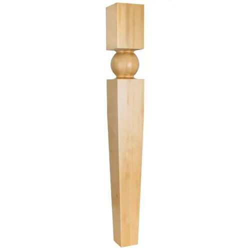 5" W x 5" D x 42" H Rubberwood Carved Sphere Tapered Arts & Crafts Post 5" W x 5" D x 42" H Rubberwood Carved Sphere Tapered Arts & Crafts Post