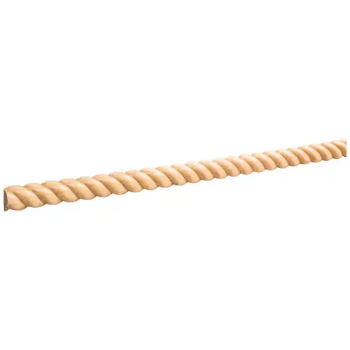 3/8" D x 3/4" H Tight Twist Alder Half Round Rope Moulding - 96" Length 3/8" D x 3/4" H Tight Twist Alder Half Round Rope Moulding - 96" Length