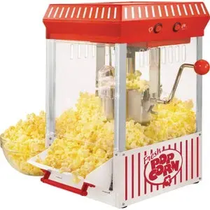 Nostalgia NRKPTT25RR Retro Series Red Styling 2.5 Oz. 10-Cup Tabletop Kettle Popcorn Maker