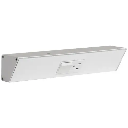 12" Duplex Angle Power Strip, Single Switch, White Finish, White Switch and Receptacle 12" Duplex Angle Power Strip, Single Switch, White Finish, White Switch and Receptacle