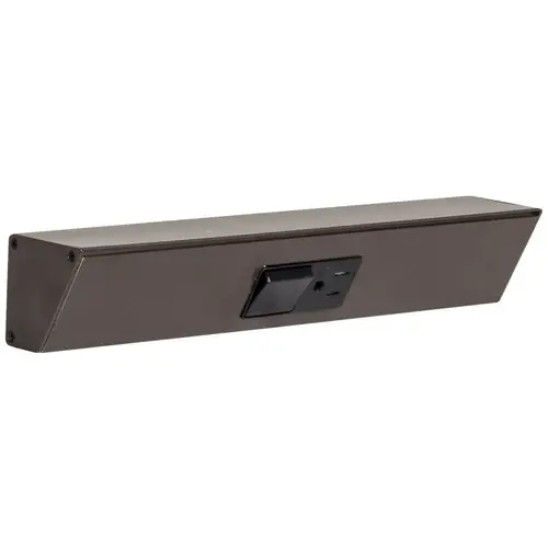 12" Duplex Angle Power Strip, Single Switch, Bronze Finish, Black Switch and Receptacle 12" Duplex Angle Power Strip, Single Switch, Bronze Finish, Black Switch and Receptacle