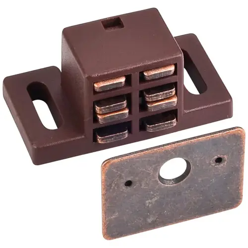 25 lb Brown Single Magnetic Catch with Bronze Strike and Screws - pack of 2500 25 lb Brown Single Magnetic Catch with Bronze Strike and Screws - pack of 2500