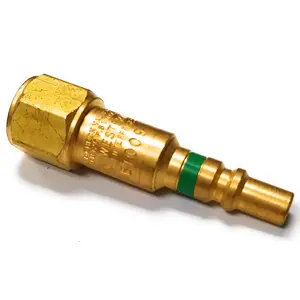 WESTERN ENTERPRISES QDB100 Quick Connect Component, MALE PLUG, Brass, Oxygen