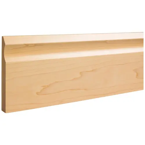 3/4" D x 5" H Hard Maple Cove Cutout Base Moulding
