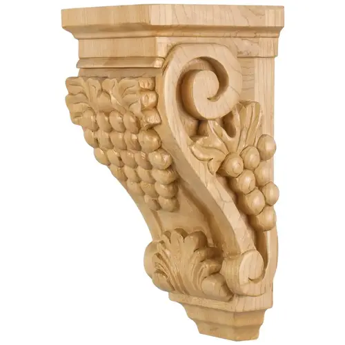 4-1/2" W x 5" D x 10" H Alder Grape Corbel 4-1/2" W x 5" D x 10" H Alder Grape Corbel