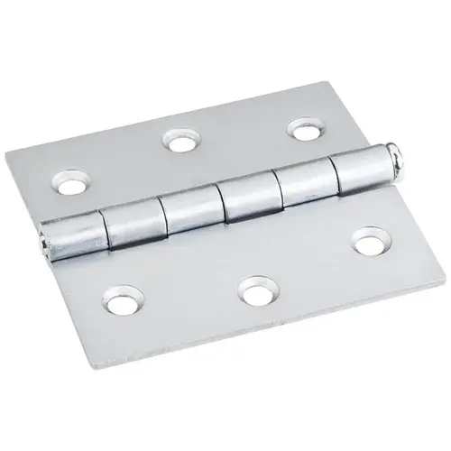 Brushed Chrome 3" x 2-3/4" Single Full Swaged Butt Hinge - pack of 50 Brushed Chrome 3" x 2-3/4" Single Full Swaged Butt Hinge - pack of 50