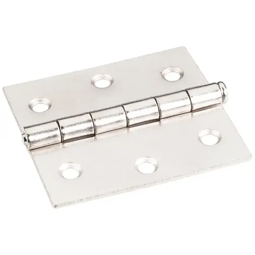 Bright Nickel 3" x 2-3/4" Single Full Swaged Butt Hinge - pack of 50 Bright Nickel 3" x 2-3/4" Single Full Swaged Butt Hinge - pack of 50