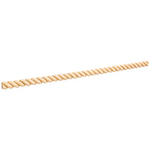 1/4" D x 1/2" H Tight Twist Poplar Half Round Rope Moulding - 96" Length 1/4" D x 1/2" H Tight Twist Poplar Half Round Rope Moulding - 96" Length