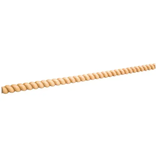 5/16" D x 5/8" H Hard Maple Tight Twist Half Round Rope Moulding - 96" Length 5/16" D x 5/8" H Hard Maple Tight Twist Half Round Rope Moulding - 96" Length