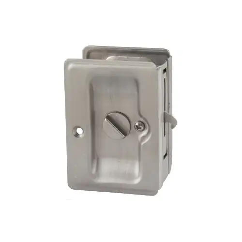 Tall Square Pocket Door Lock, for Converging Doors, Privacy (Bed/Bath) Latch, Satin Nickel by Stone Harbor Hardware Tall Square Pocket Door Lock, for Converging Doors, Privacy (Bed/Bath) Latch, Satin Nickel by Stone Harbor Hardware