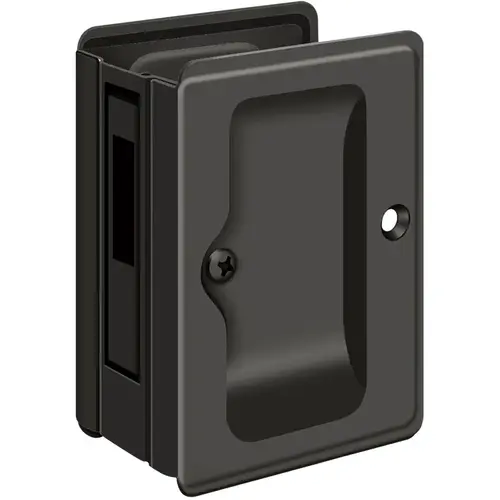 Tall Square Pocket Door Lock, for Converging Doors, Passage (Hall/Closet) Latch, Oil-Rubbed Bronze by Stone Harbor Hardware Tall Square Pocket Door Lock, for Converging Doors, Passage (Hall/Closet) Latch, Oil-Rubbed Bronze by Stone Harbor Hardware