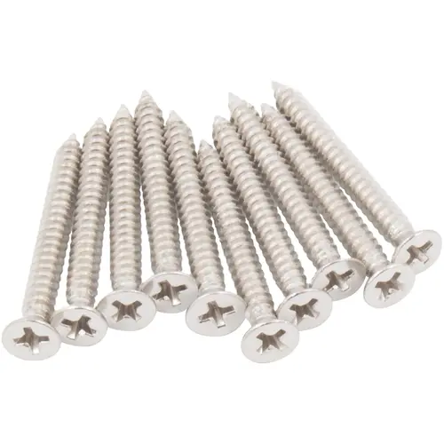 Strike Screws, #8 x 1-1/2", 10-Pack, Satin Nickel Strike Screws, #8 x 1-1/2", 10-Pack, Satin Nickel
