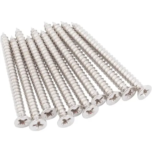 Strike Screws, #8 x 2", 10-Pack, Satin Nickel Strike Screws, #8 x 2", 10-Pack, Satin Nickel