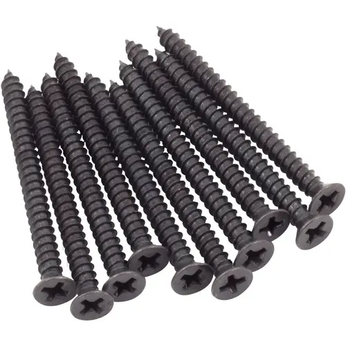 Strike Screws, #8 x 2", 10-Pack, Matte Black Strike Screws, #8 x 2", 10-Pack, Matte Black