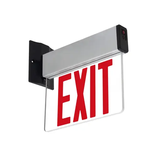 LED Edge Lit Exit Sign Single Sided, 3.5W Wattage With Red Letters