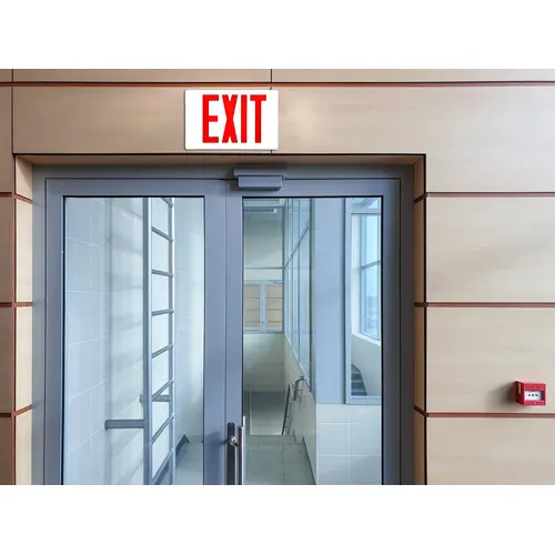 LED Exit Signs Board, Double Sided , 1.9W, White with Red Letters LED Exit Signs Board, Double Sided , 1.9W, White with Red Letters