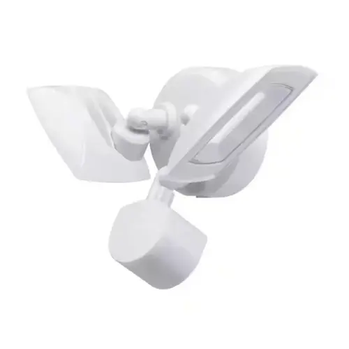 Twin Head Security Light, 45W Wattage, Motion Sensor, White Finish Twin Head Security Light, 45W Wattage, Motion Sensor, White Finish