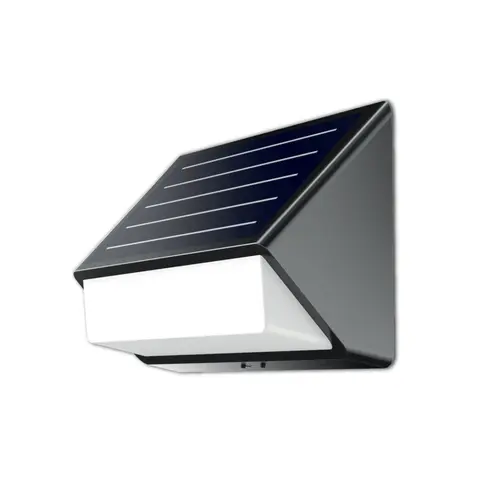 LED Solar Wall Pack Light, 35W Wattage, Motion Sensor, 5000K CCT, Bronze Finish
