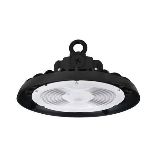 LED UFO Round High Bay Series, 100W To 150W Wattage, 24000 Lumens Output, Black Finish LED UFO Round High Bay Series, 100W To 150W Wattage, 24000 Lumens Output, Black Finish