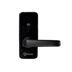 McGarth Locks ML-ALBION-B-T Albion Digital Lever Lock, Tubular Latch, Touchscreen w/ Key Override, Black - No Gateway