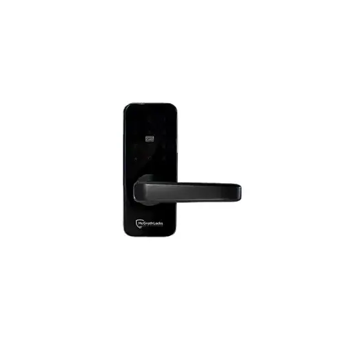 Albion Digital Lever Lock, Tubular Latch, Touchscreen w/ Key Override, Black - No Gateway