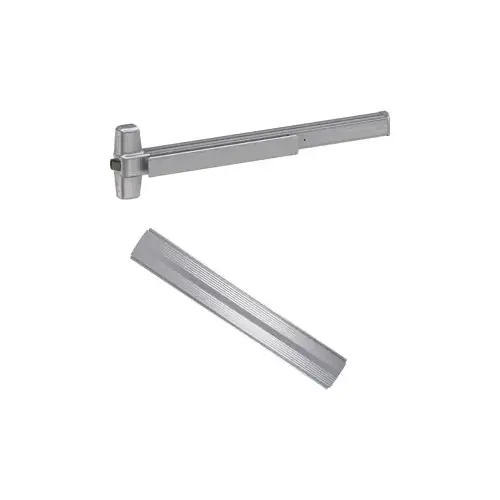 KIT - Outdoor Defense Rim Exit Device, Exit Only No Trim, 36", Less Dogging, Grade 1, 626/US26D Satin Chrome KIT - Outdoor Defense Rim Exit Device, Exit Only No Trim, 36", Less Dogging, Grade 1, 626/US26D Satin Chrome