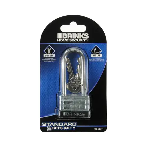 1-1/2 Inch Warded Laminated Steel Padlock With 2-Inch Long Shackle 1-1/2 Inch Warded Laminated Steel Padlock With 2-Inch Long Shackle