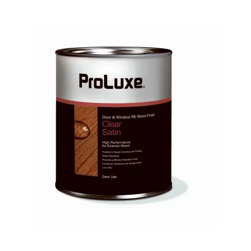Resin Enhanced Door & Window Finish, Clear Satin, Dark Oak, 1-Quart