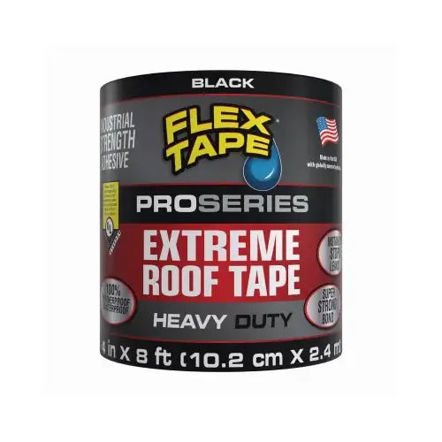 Waterproof Repair Tape Flex Tape Pro Series 4" W X 8 ft. L Black 1 p Black Waterproof Repair Tape Flex Tape Pro Series 4" W X 8 ft. L Black 1 p Black